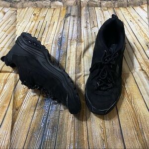 Skechers Sport Premium Black Suede Leather Athletic Shoes